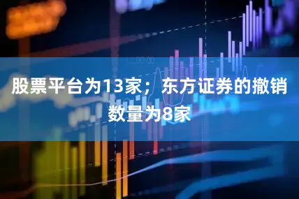 股票平台为13家；东方证券的撤销数量为8家
