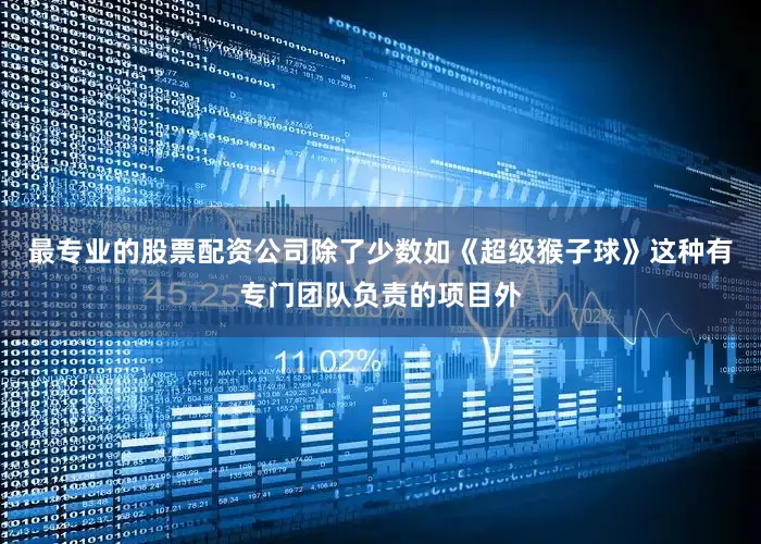 最专业的股票配资公司除了少数如《超级猴子球》这种有专门团队负责的项目外